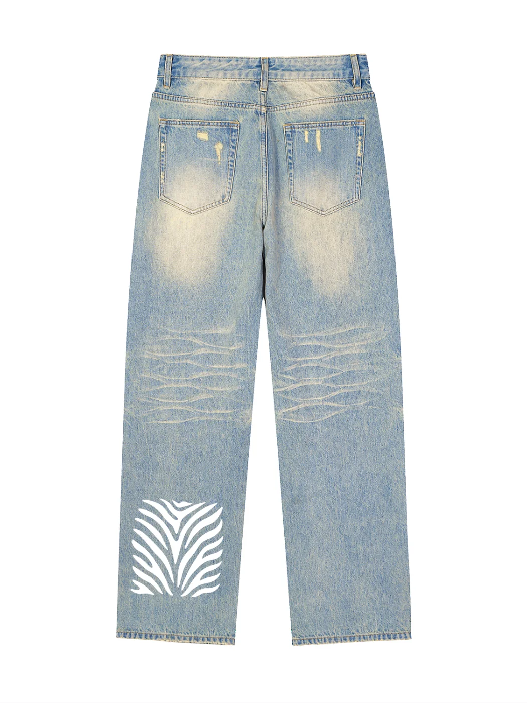 Sun Fade Raw Hem Denim Jeans product image (2)