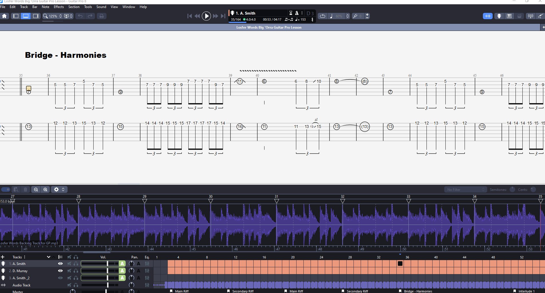 Losfer Words (Big 'Orra) PDF TAB + Backing Track MP3 product image (3)