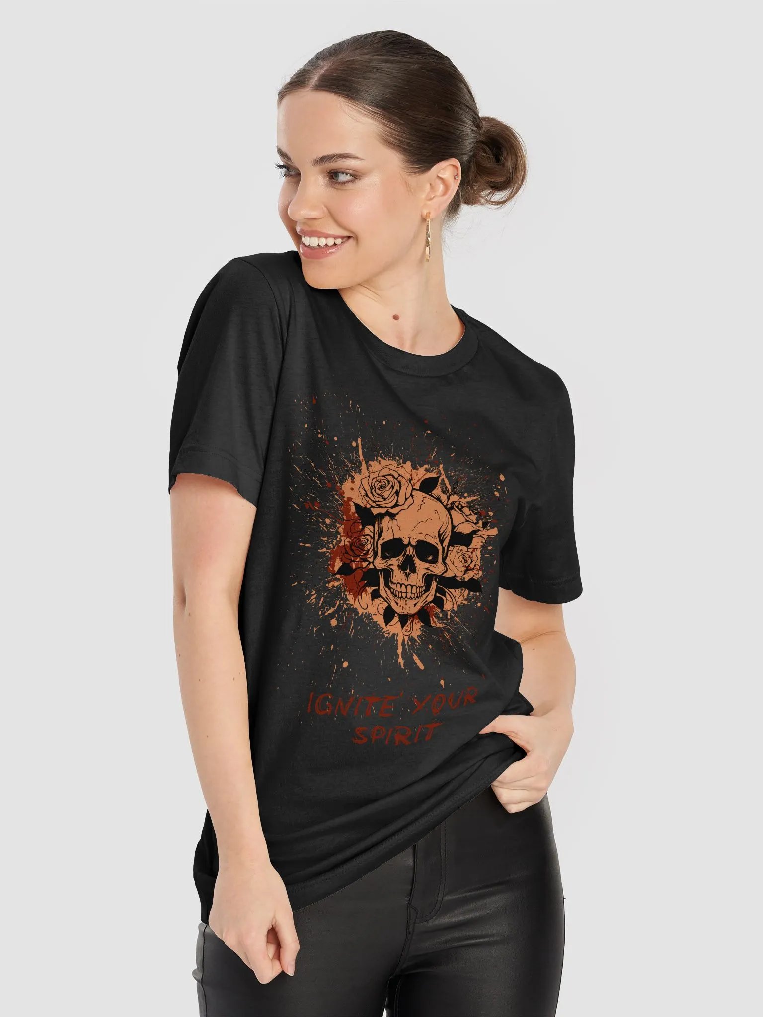 Ignite Your Spirit Skull Graphic T-Shirt product image (8)