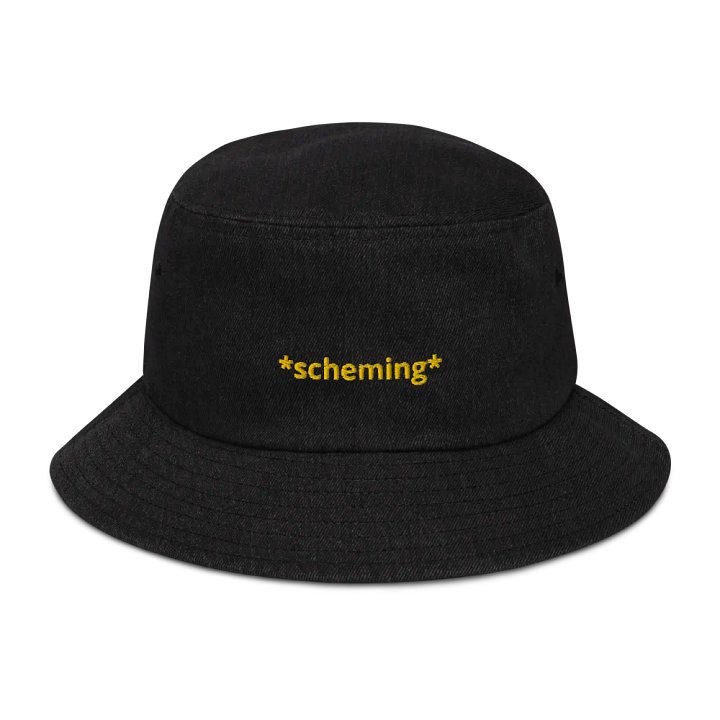 Scheming Embroidered Denim Bucket Hat product image (1)