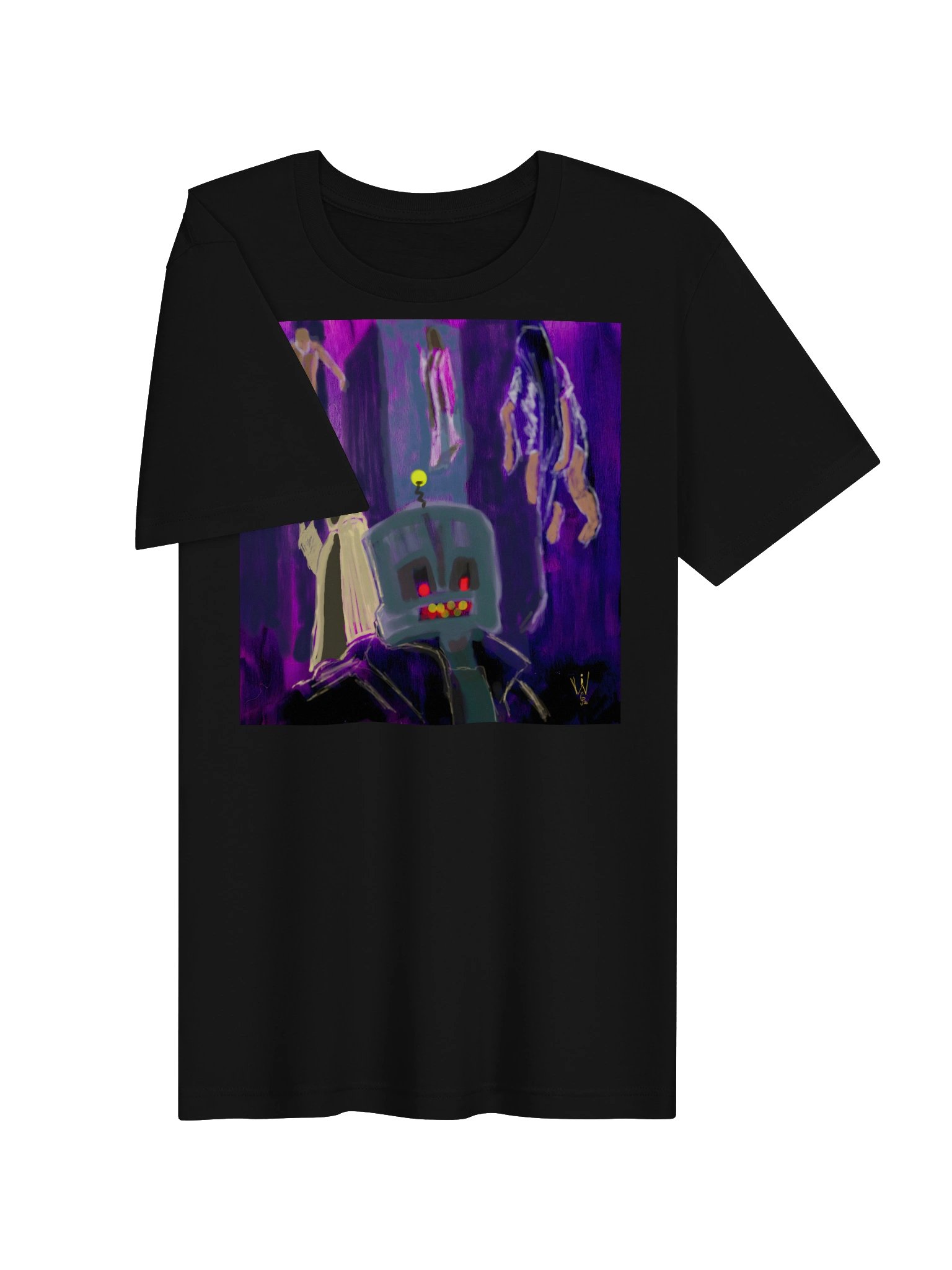 "No Robots at the Rapture" - Eerie Cosmic Figures Tee by iffy Wisdom product image (33)