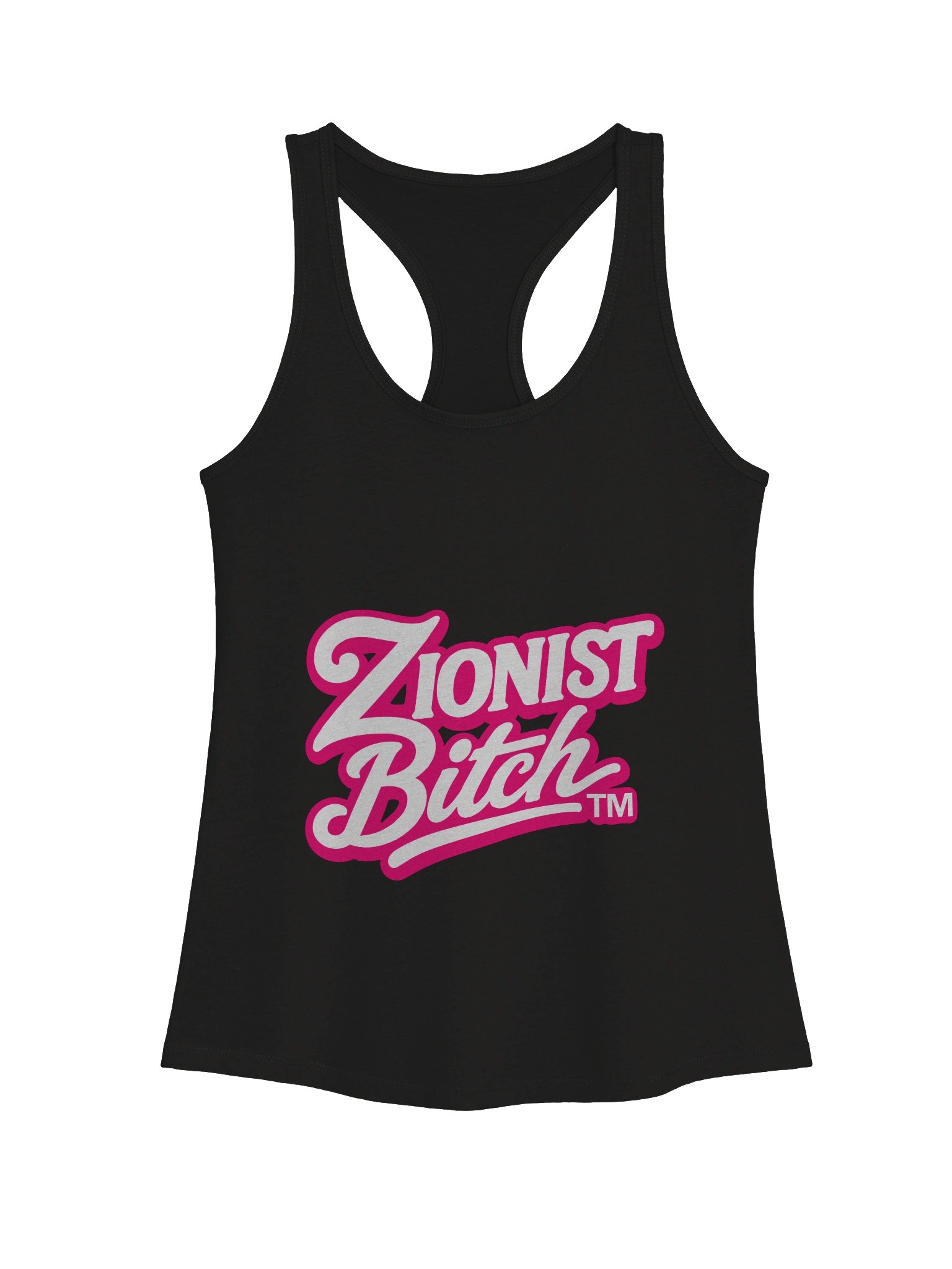 Zionist Bitch Script Tank (Black) product image (1)