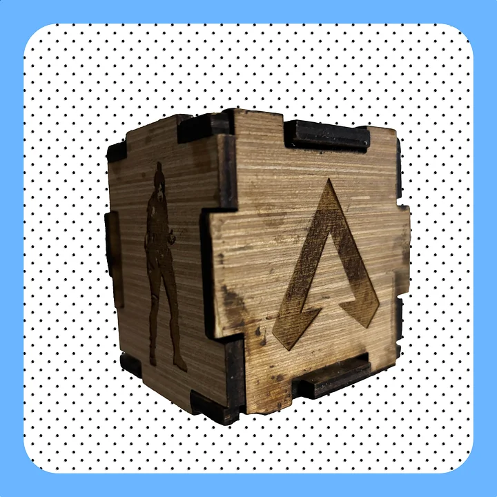 Wood Burned Apex Legends Cube product image (1)