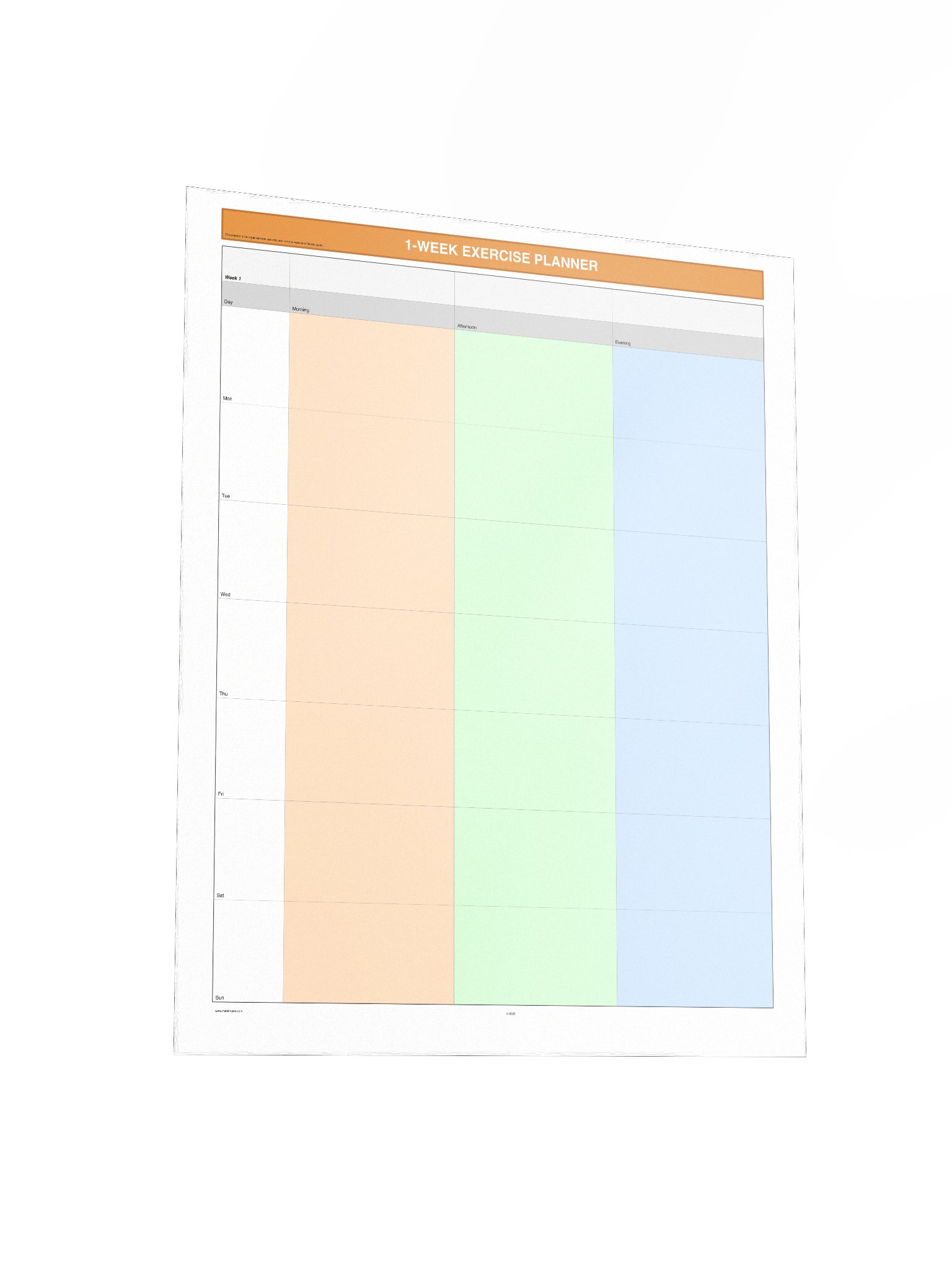 1 Week Exercise Planner product image (4)