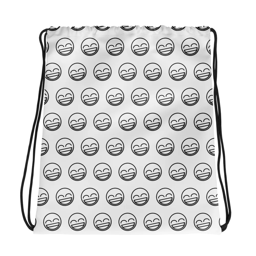 Verzee Smiley Face Drawstring Bag product image (1)