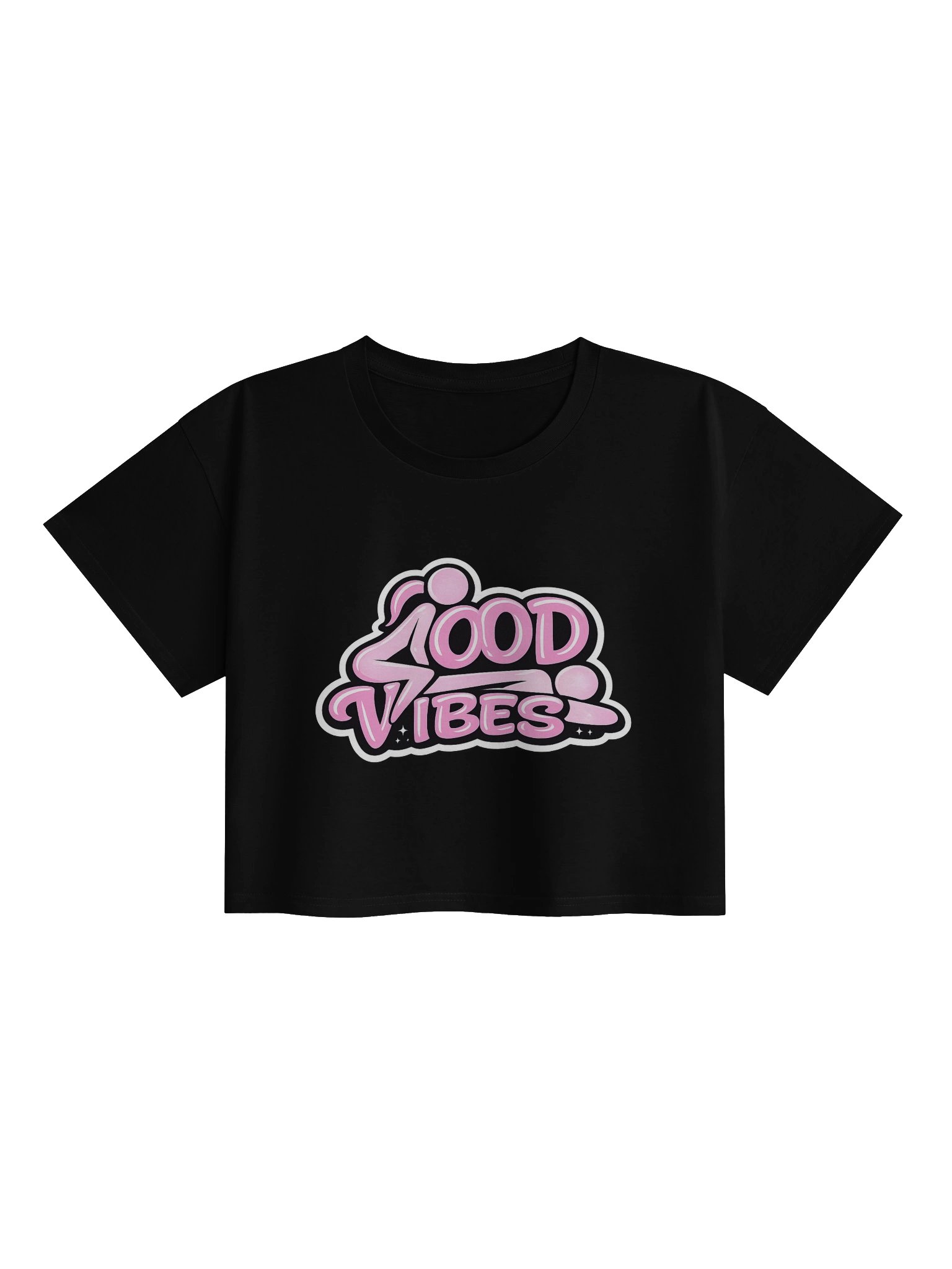 GOOD VIBES Pink Bubble Crop | AS Colour x Medellin Mafia product image (1)