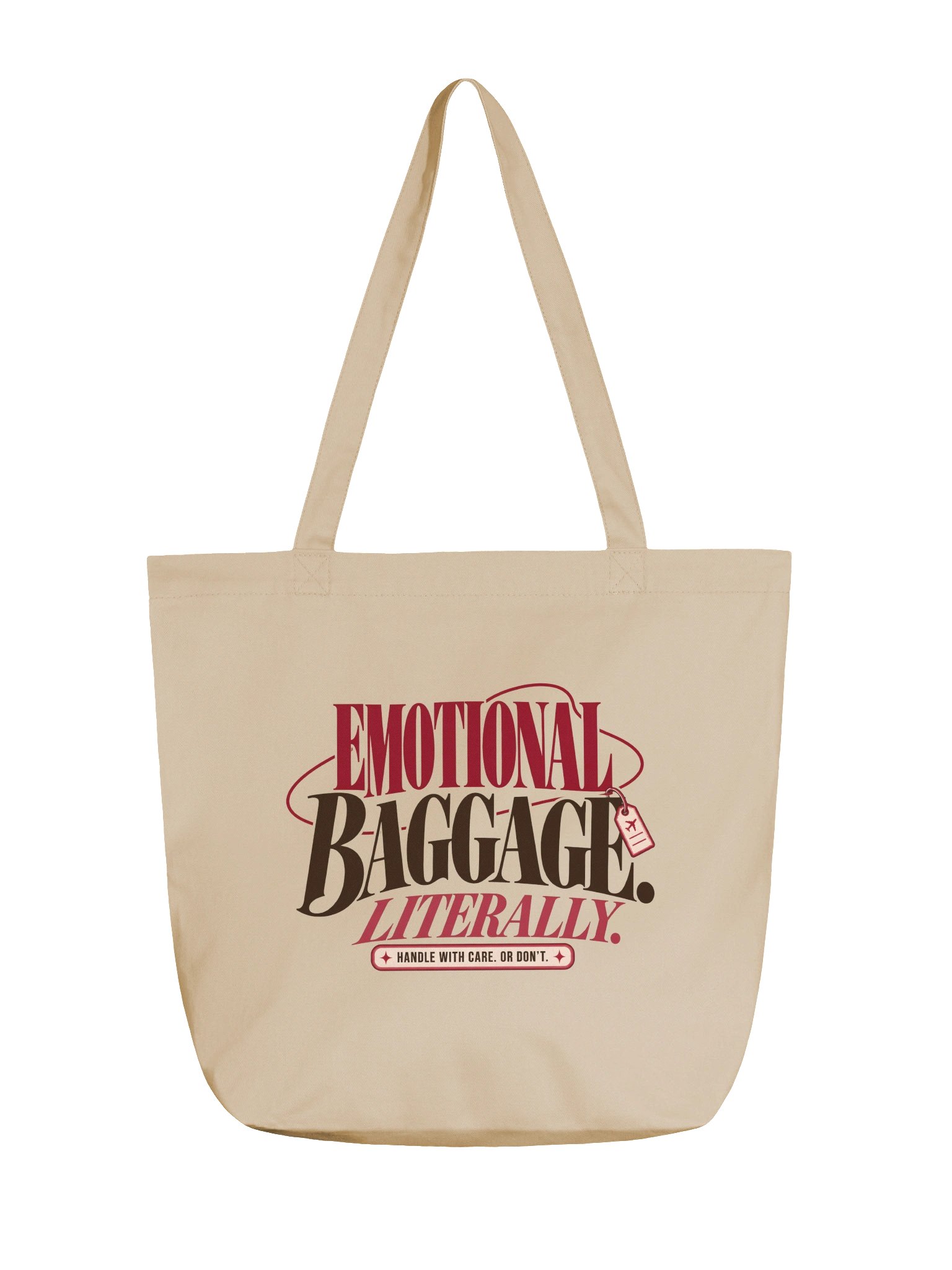 Emotional Baggage – Funny Organic Cotton Tote Bag product image (3)