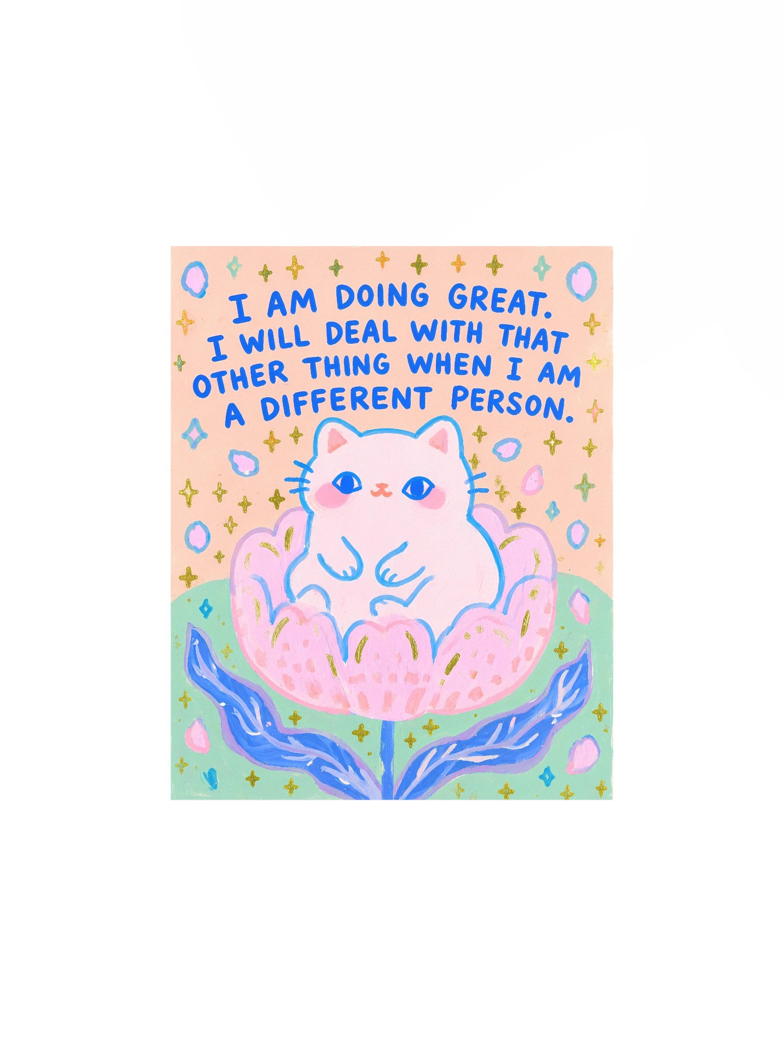 I Am Doing Great Pink Cat Poster product image (3)