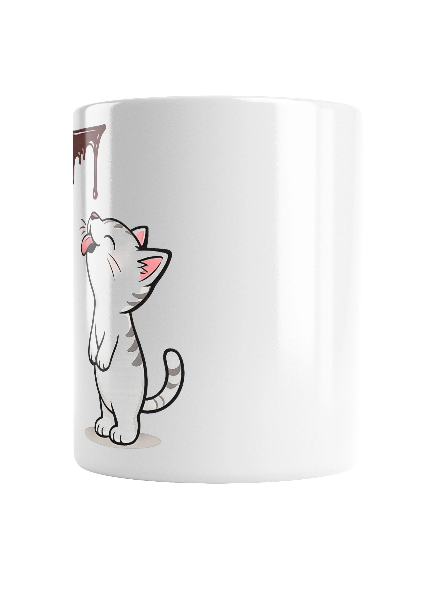 Cute Cat Licking Chocolate Coffee Mug product image (2)