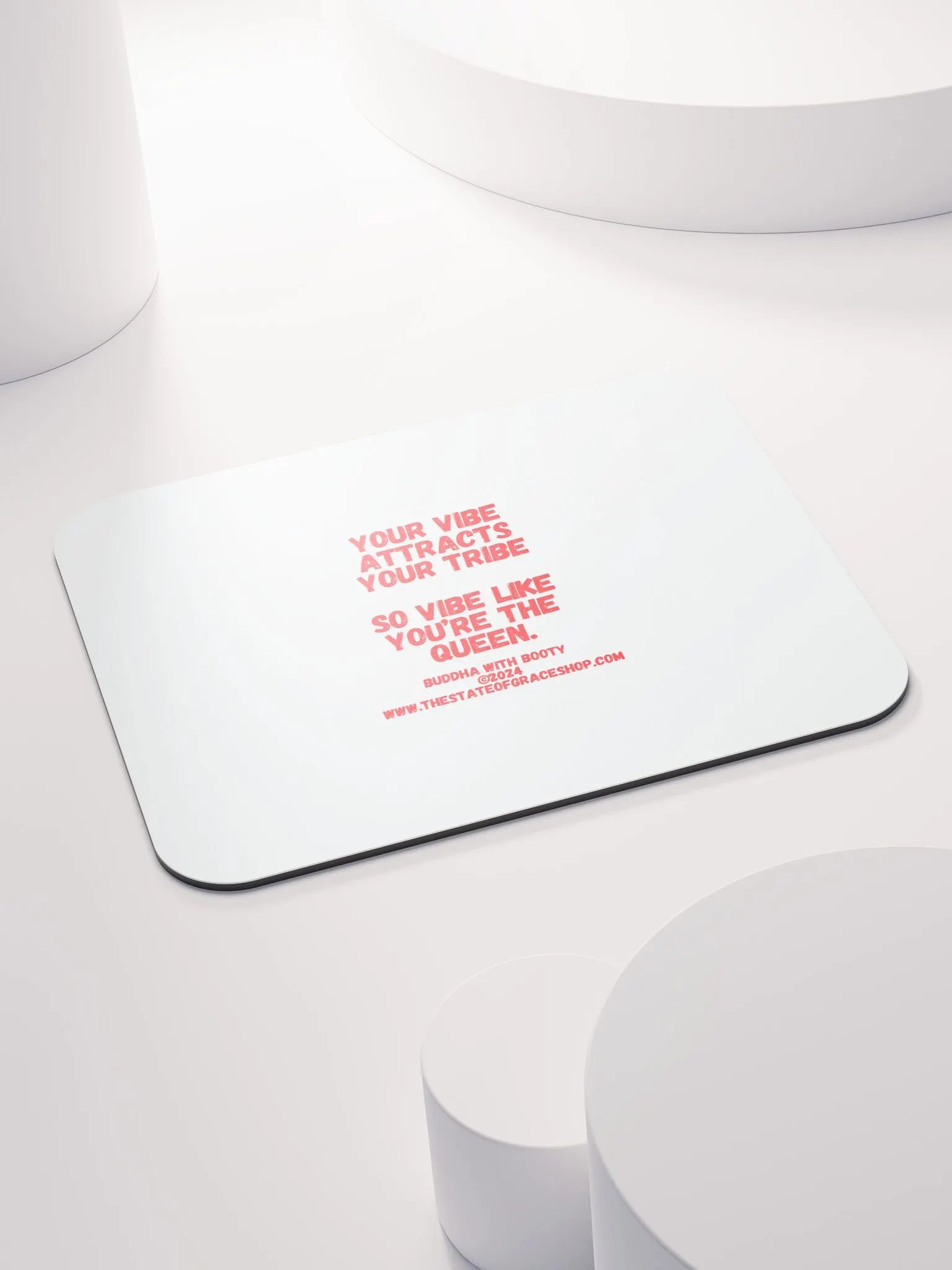 BUDDHA WITH BOOTY DESK MATS 4 U - “Your vibe attracts your tribe so vibe like you’re the Queen.” product image (5)