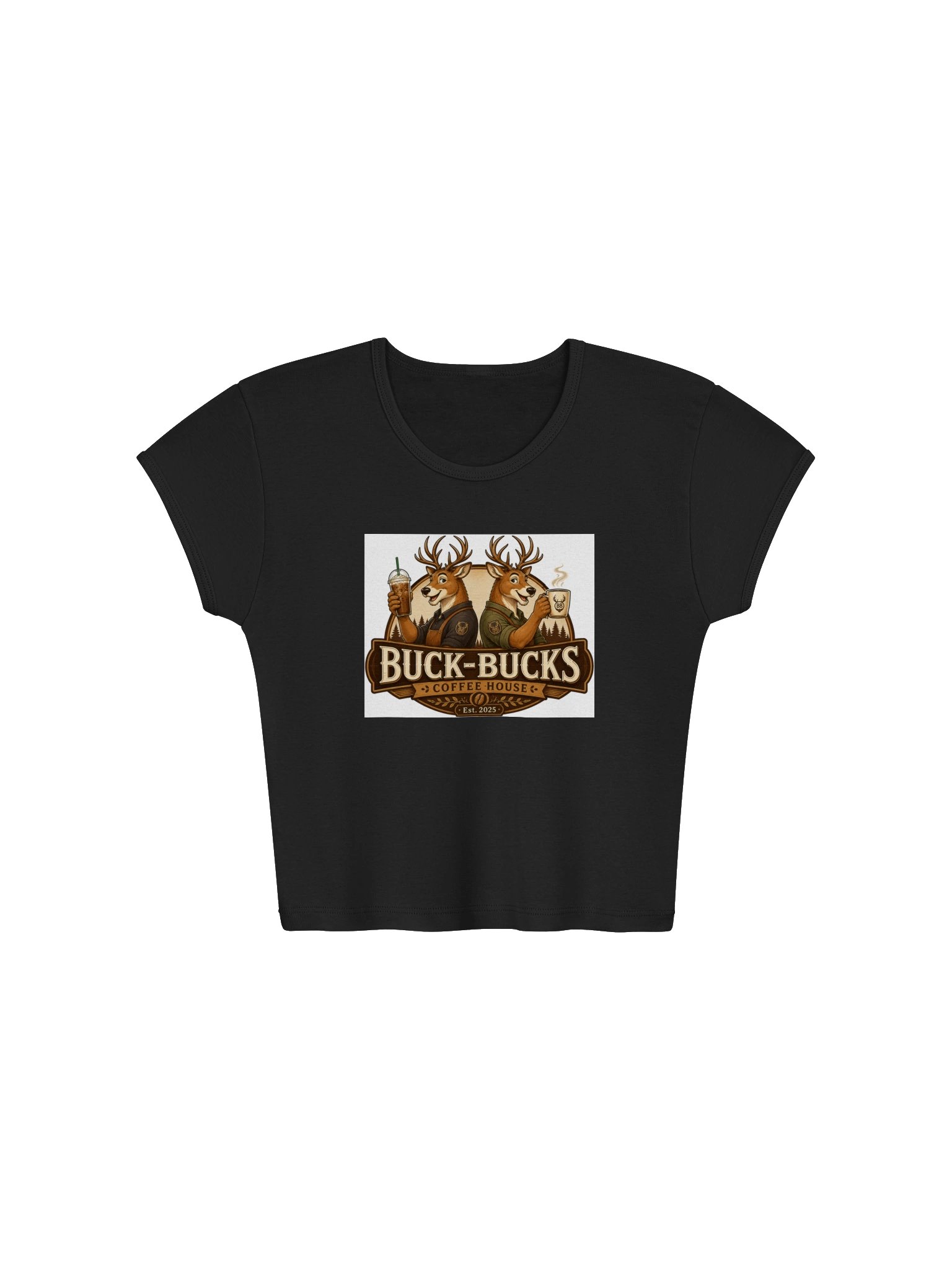 Buck-Bucks Coffee Shortcut Shirt- Small Logo. product image (1)