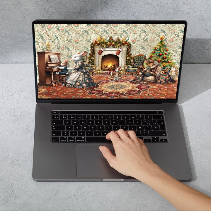 A Regency Christmas Tale Digital Wallpaper – 13 Resolutions for Laptop, Desktop & Smart TV | Festive Holiday Scenes product image (2)
