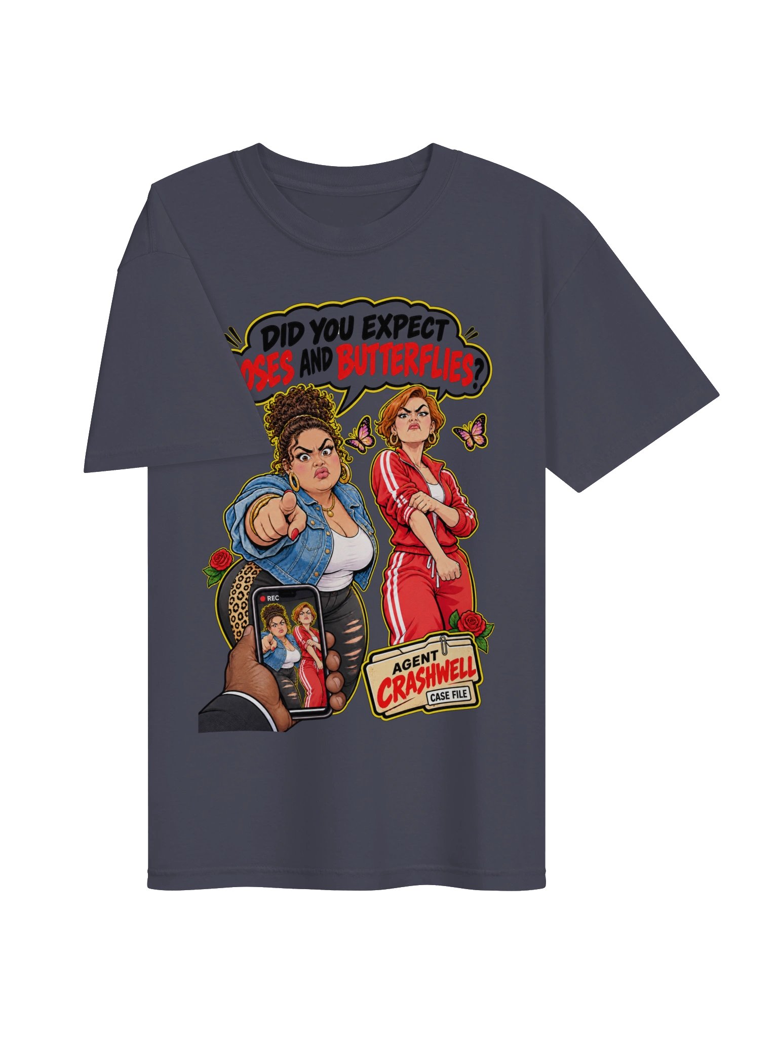 Roses & Butterflies — Agent Crashwell Graphic Tee product image (17)