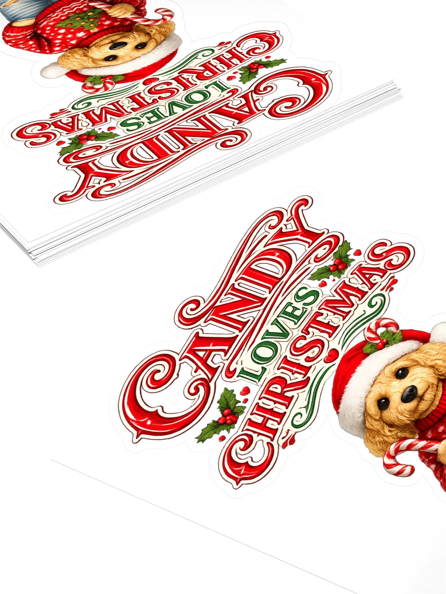 Candy Loves Christmas Dog Sticker product image (4)