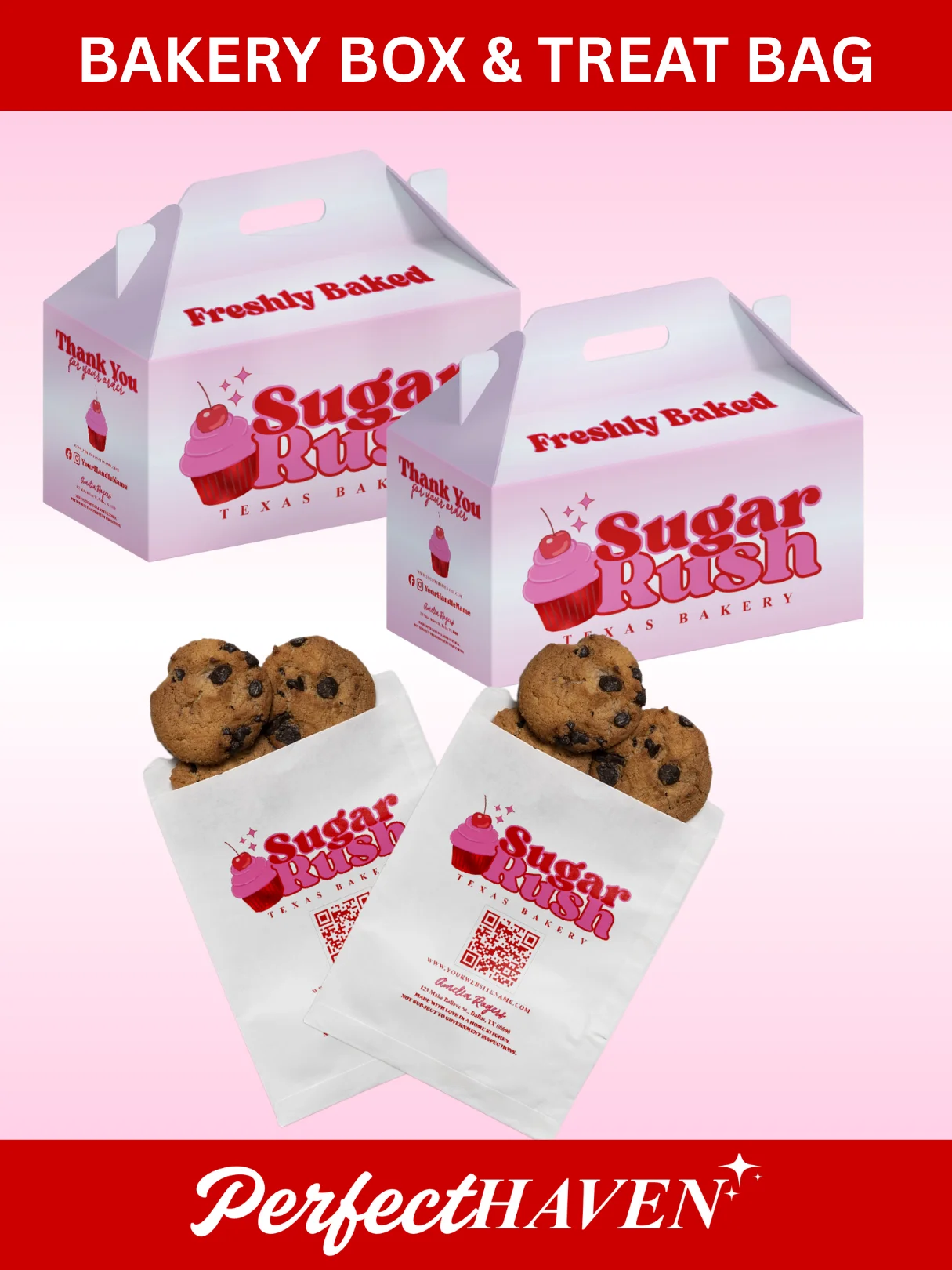 Sugar Rush Bakery Theme Branding Set - Easy Edit in Canva product image (5)