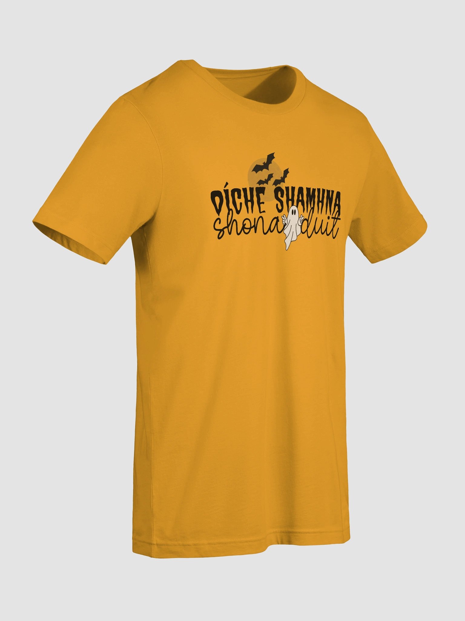 Happy Halloween in Irish / Gaeilge / Gaelic - Supersoft T-shirt with Vintage-Feel Print product image (5)