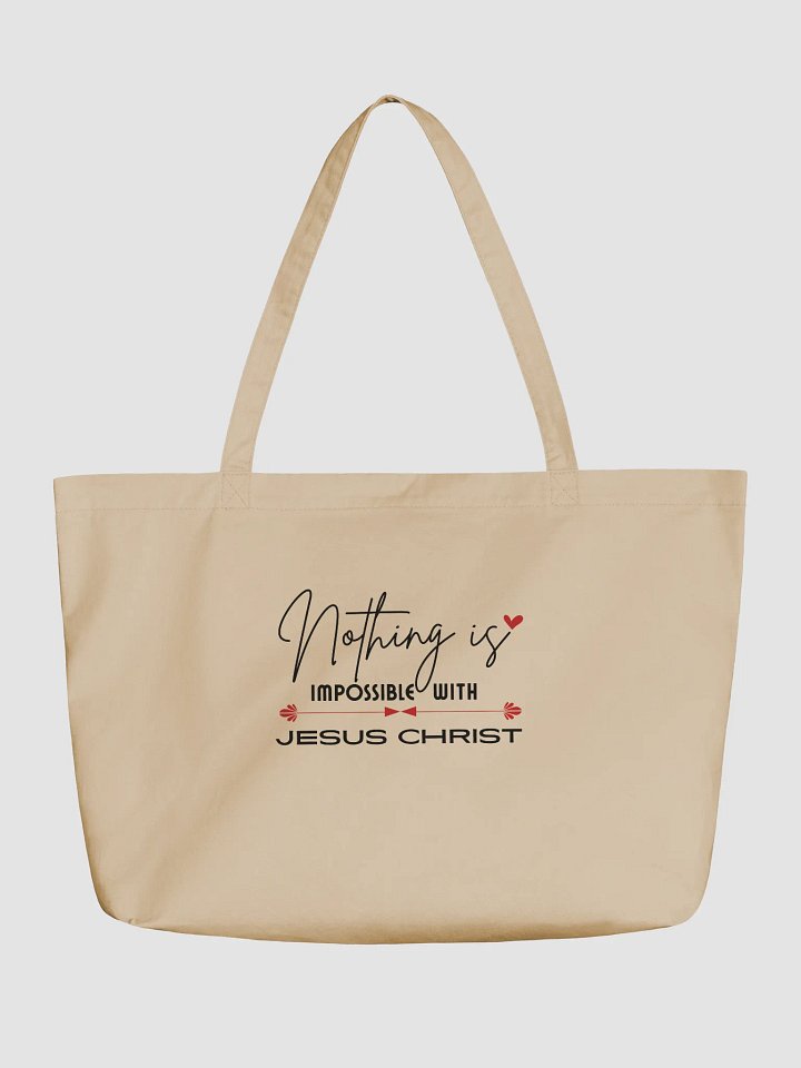 Nothing Is Impossible With Jesus Christ Eco Tote bag product image (2)