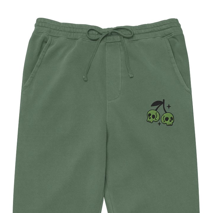 skull cherries embroidered sweatsuit - bottom product image (1)