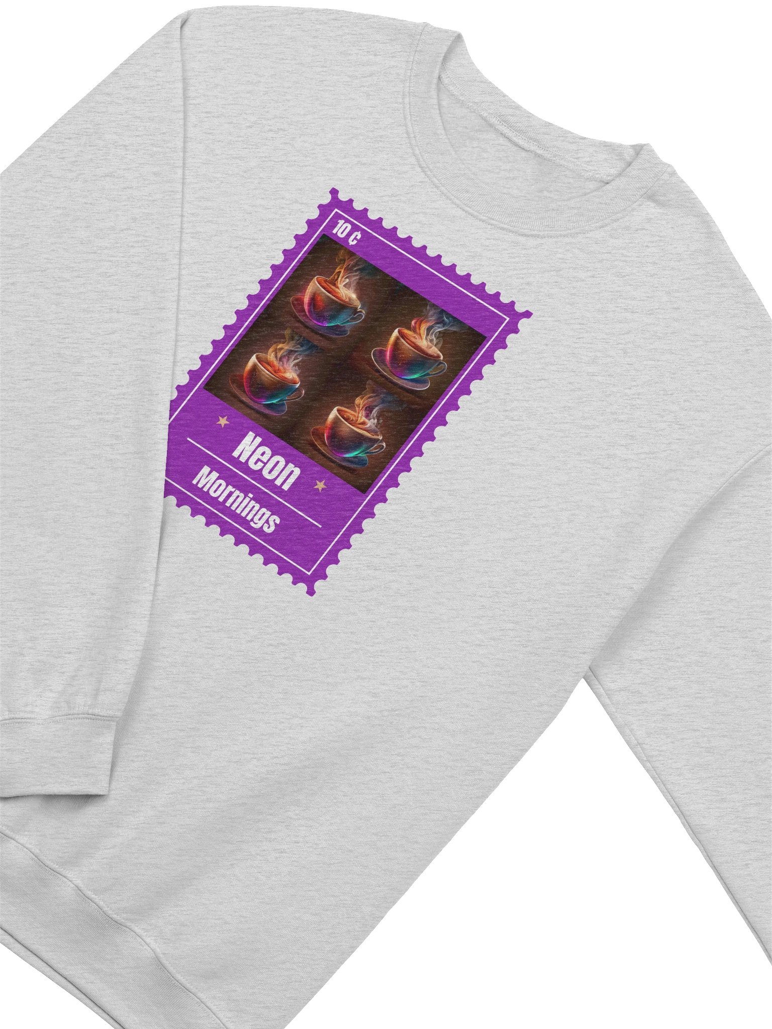 Neon Mornings Coffee Cup Stamp Sweatshirt product image (2)