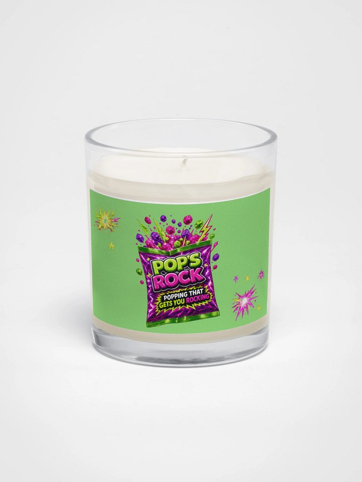 ''Pop's Rock'' Soy Wax Candle In A Clear Glass Jar product image (1)