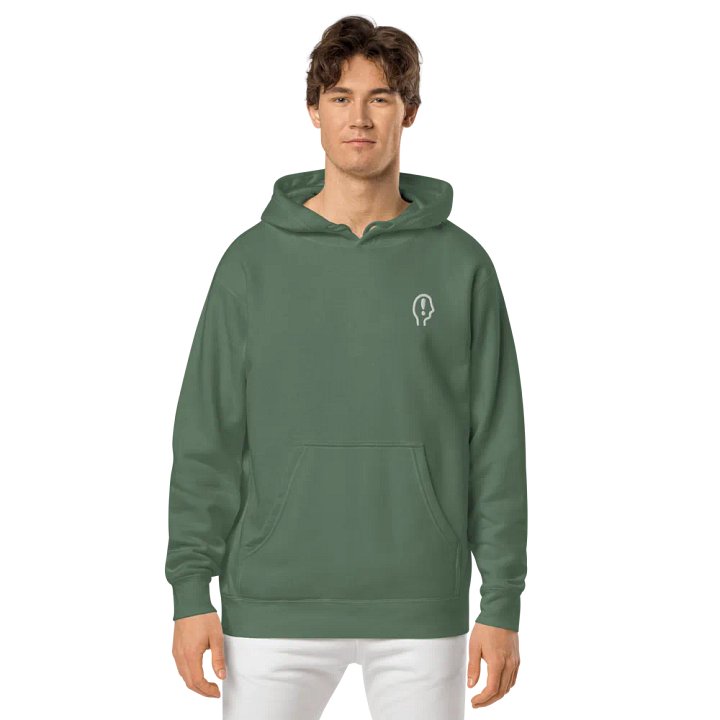 EXCLAIMING MENTALLY (white) embroidered pigment hoodie product image (13)
