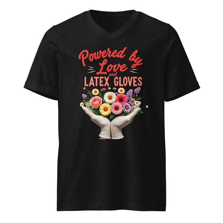 Love and Latex Floral V-Neck Tee product image (1)