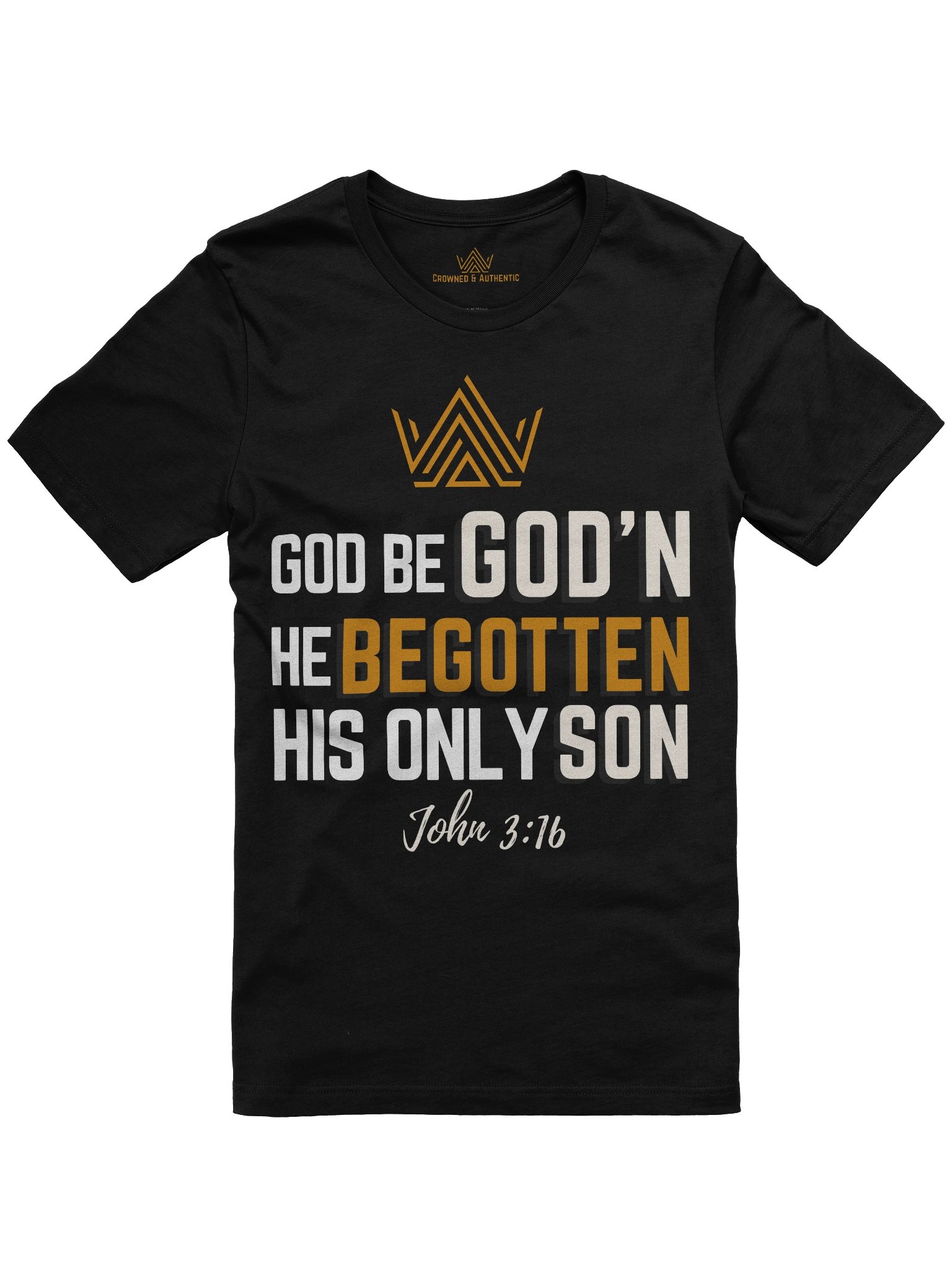 God Be God'n T-Shirt (Gold & White) product image (2)