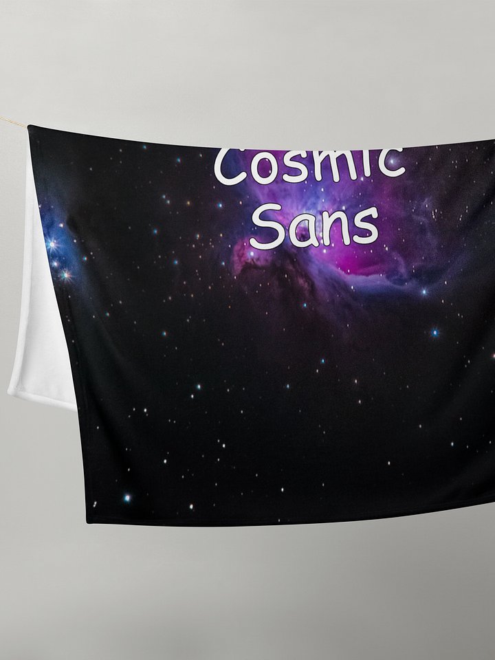 Cosmic Sans fleece throw blanket product image (2)