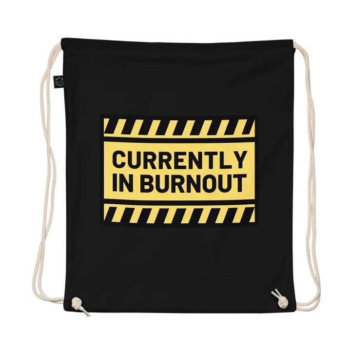 CURRENTLY IN BURNOUT cotton drawstring bag product image (1)