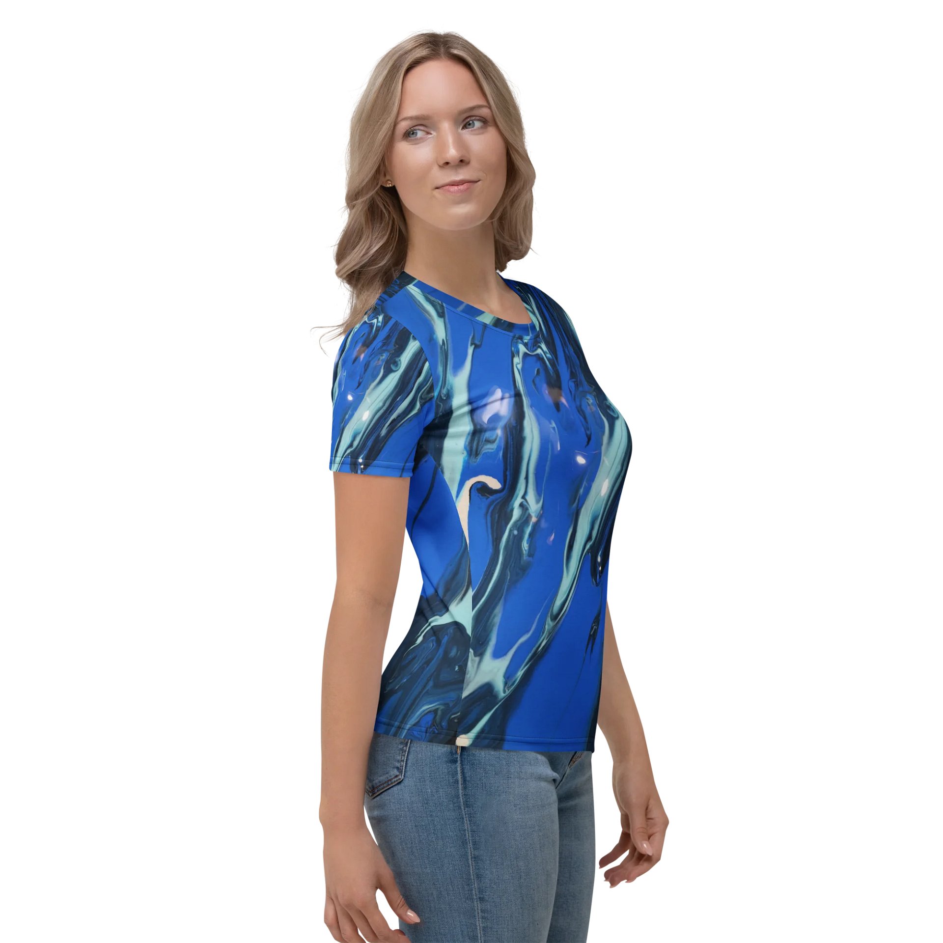Blue Waves of Pouring art - All over print product image (4)