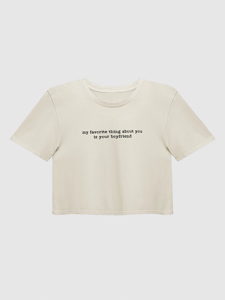 Boyfriend Humor Y2K Crop Baby Tee - Retro Sarcastic Friend T-Shirt product image (4)