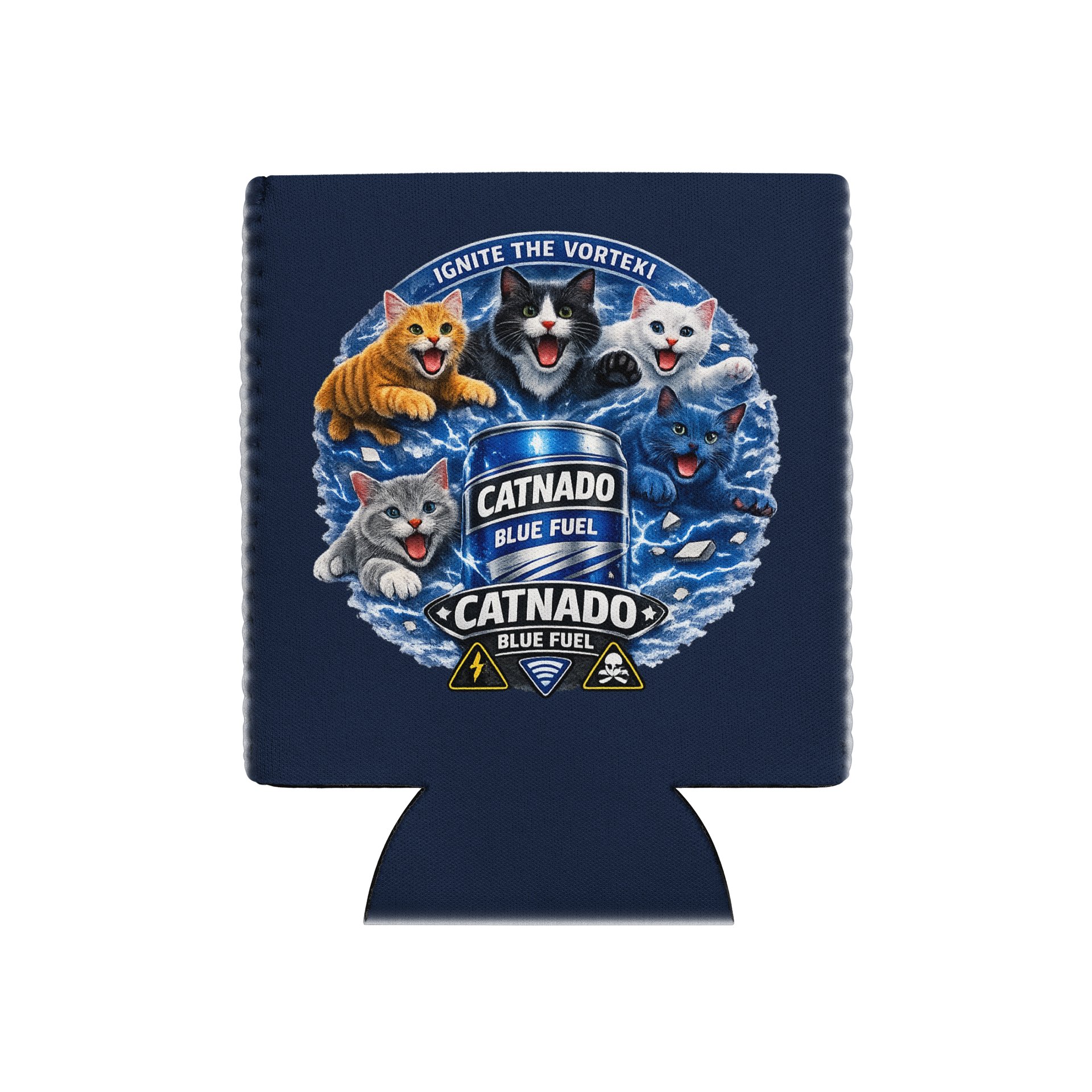 Catnado Blue fuel Can coozie product image (10)