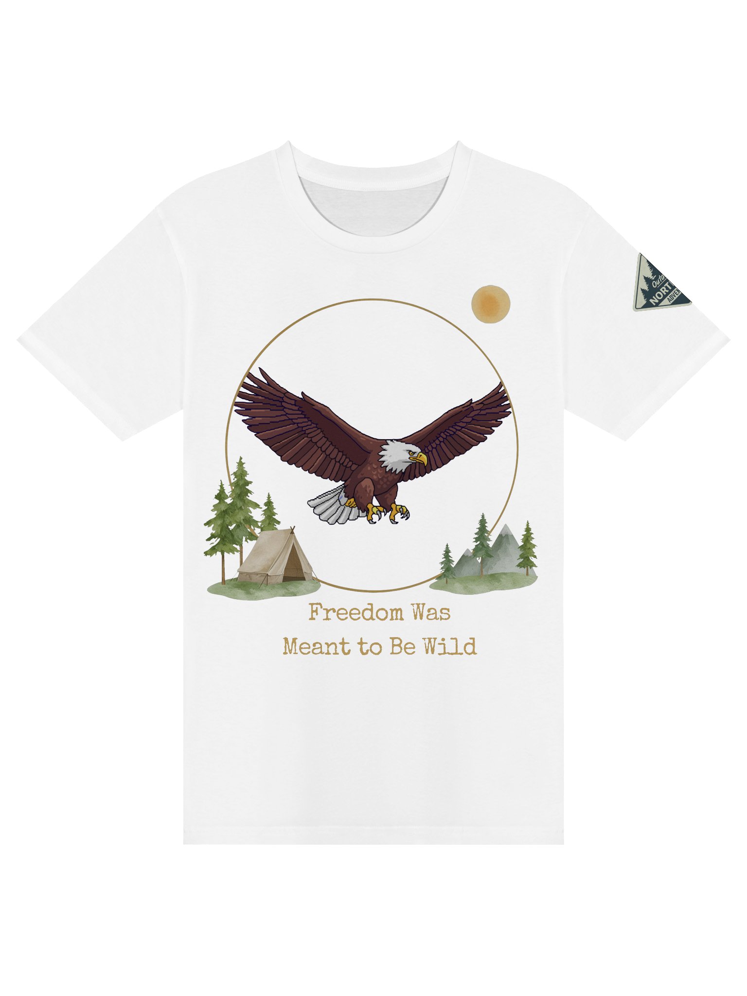 Freedom Was Meant to Be Wild – Patriotic Eagle T-Shirt product image (26)