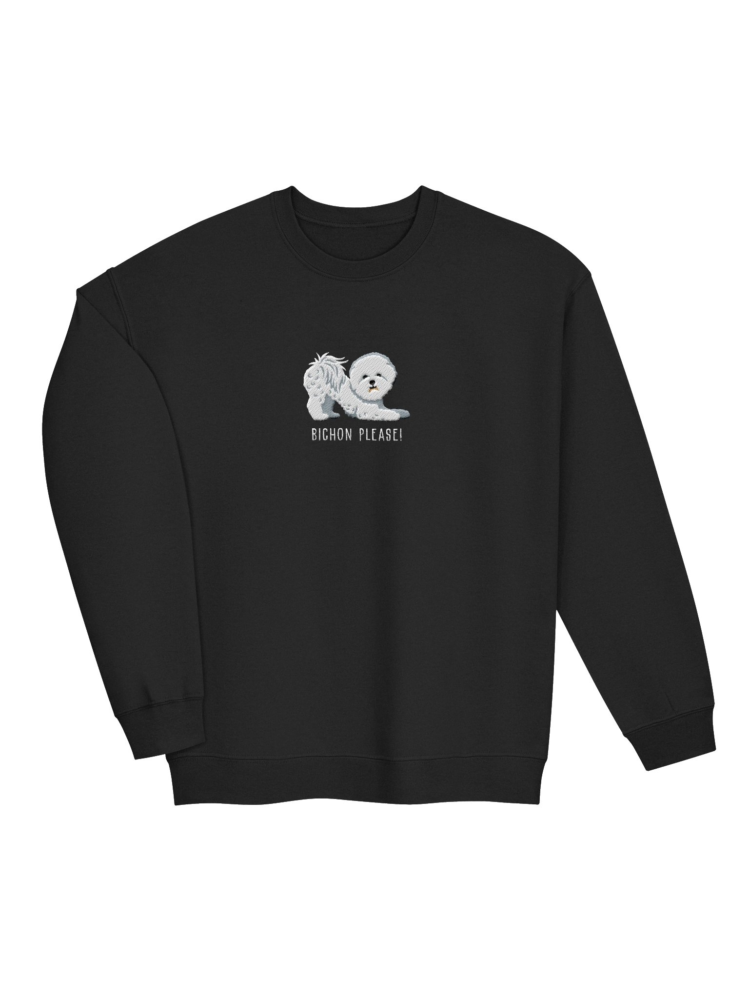Bichon Please Sweatshirt (Embroidered) of a Bichon Frise product image (6)