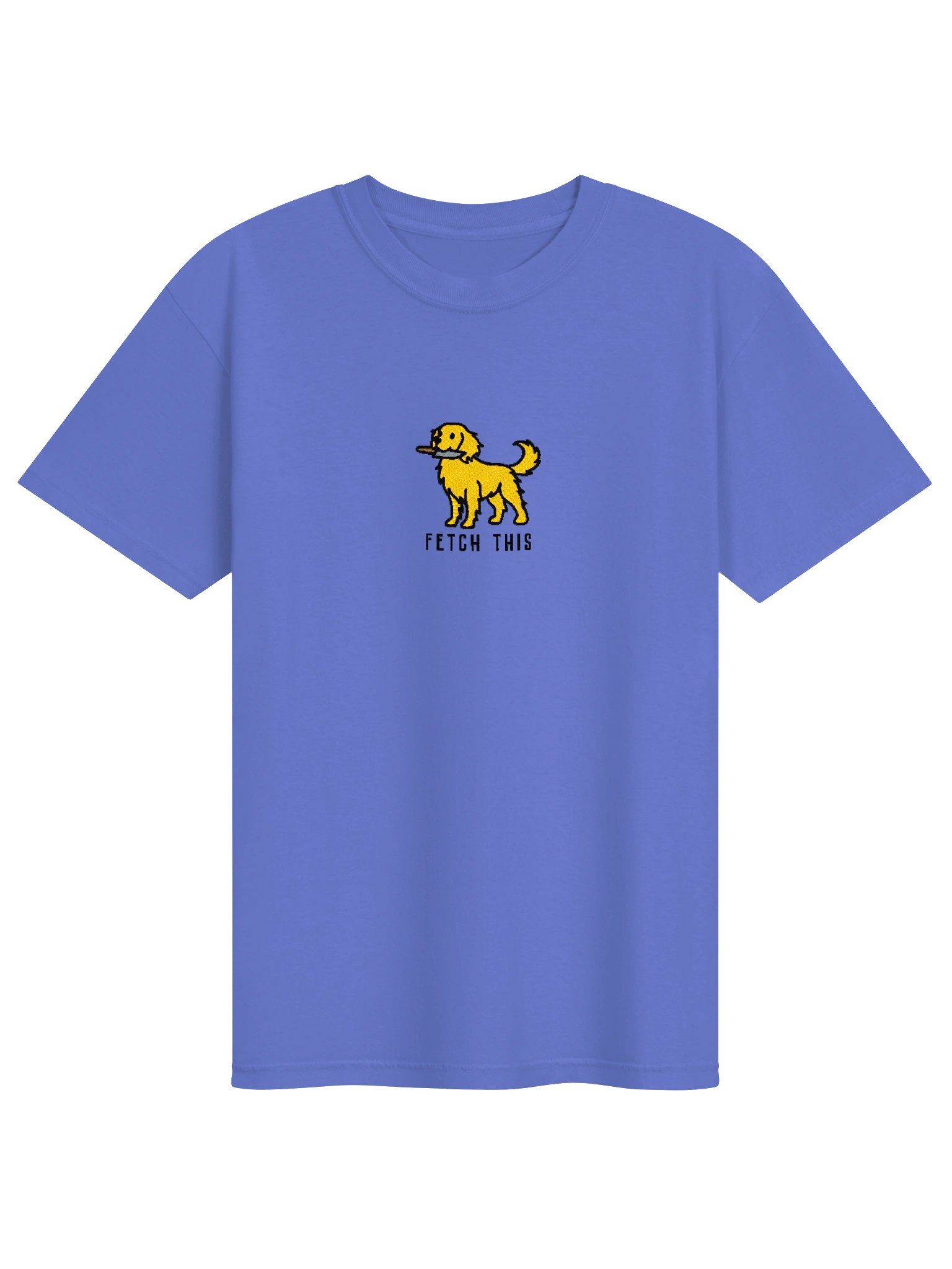 Fetch This Funny Chibi-Style Embroidered T-Shirt for Golden Retriever(Yellow) Owners product image (21)