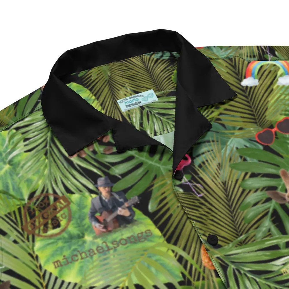hawaiian shirt w/exclusive tropical pattern on night product image (7)