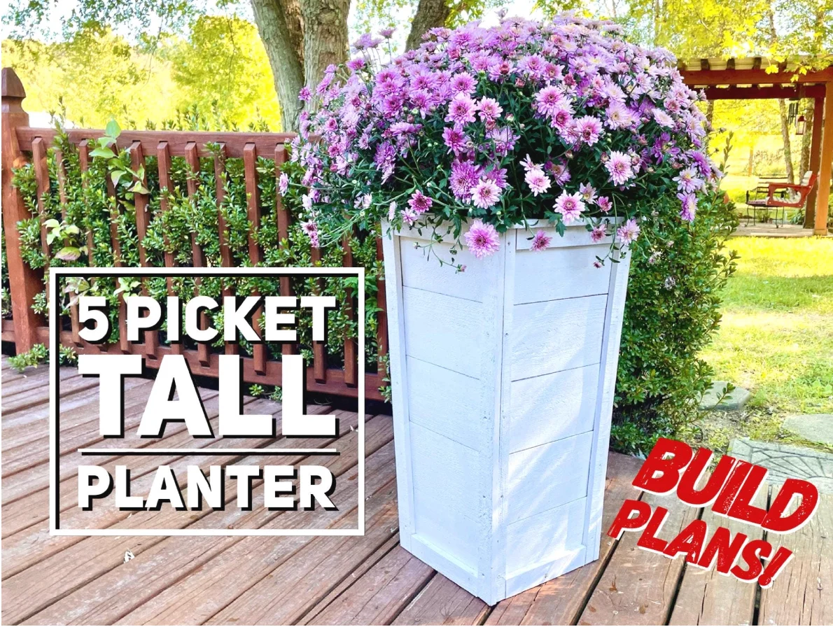Five Picket Tall Box Planter Plan product image (3)