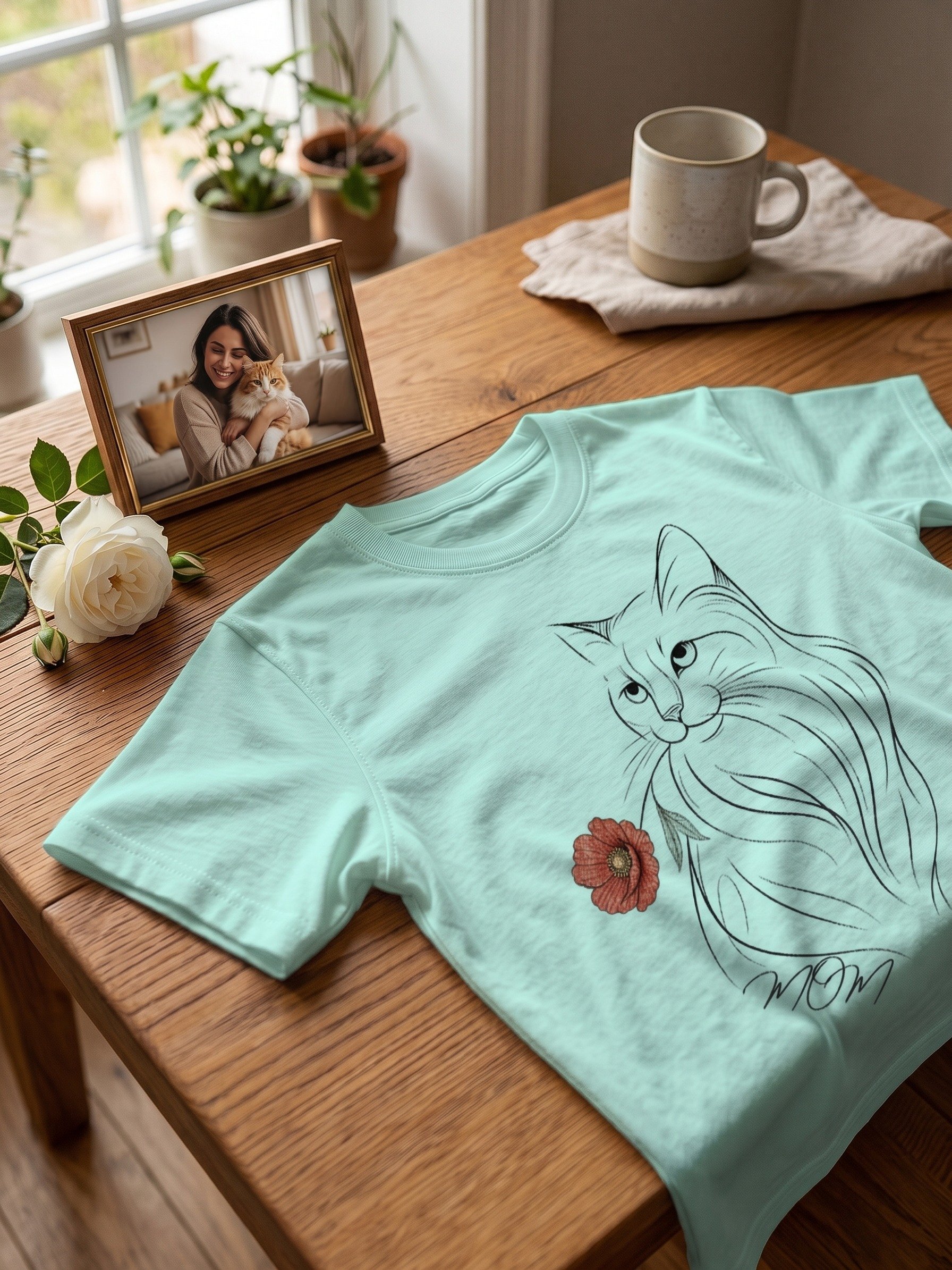 Cat Mom T-Shirt | Cat Lover Gift Tee product image (5)