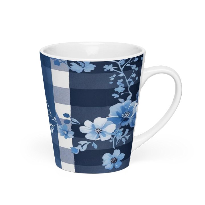 Blue Blooms Latte Mug product image (2)