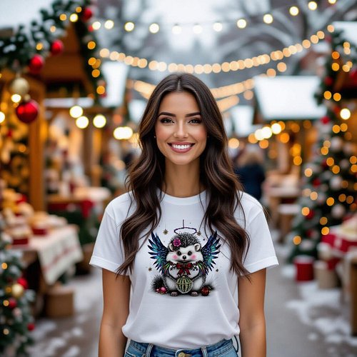 Me, trying to be festive and moodier than my houseplants: Fluffy Gothic Christmas Hedgehog Collection – T-Shirt, Tile & Tote ...