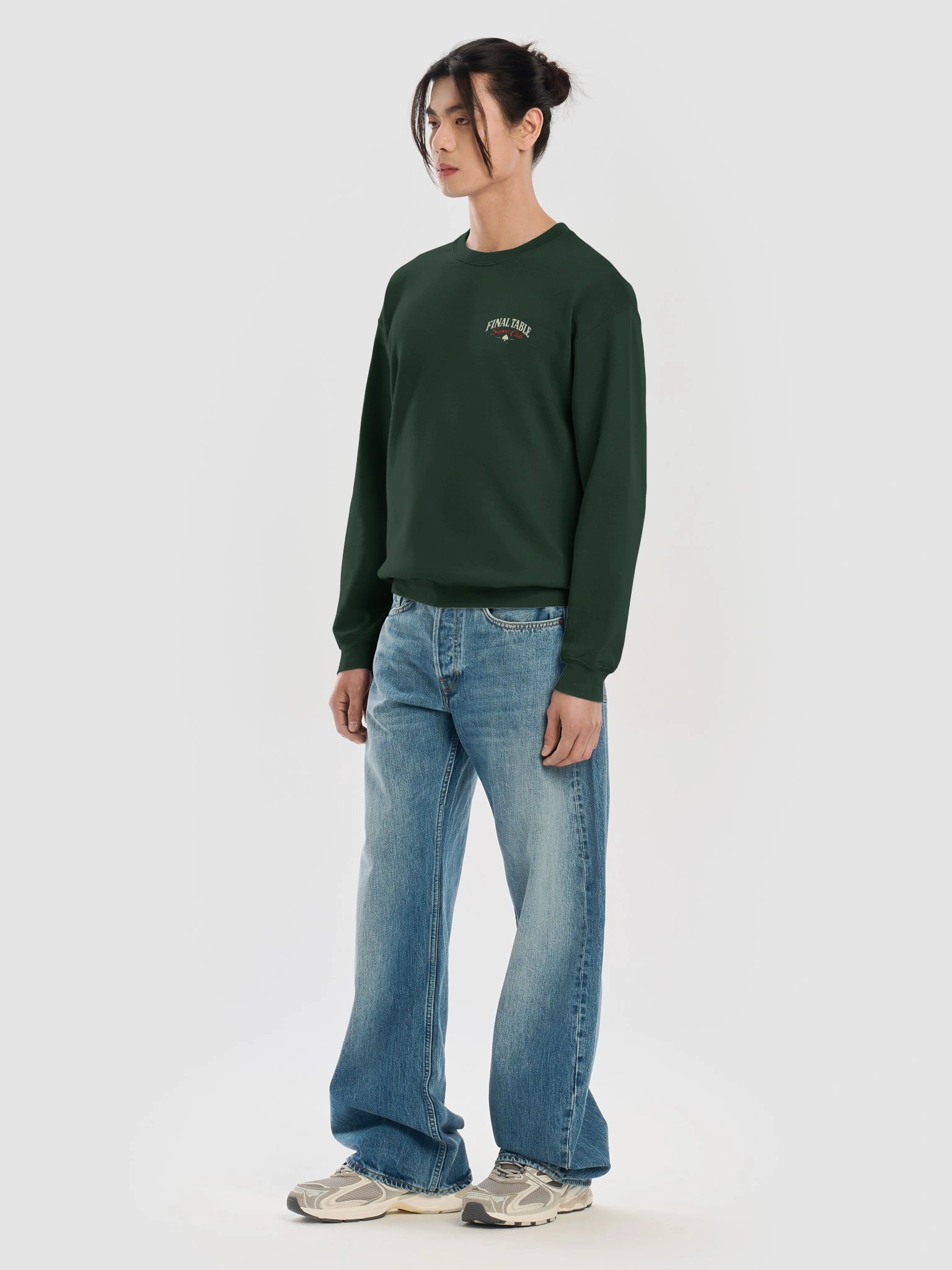 Final Table Supper Club Crewneck--Forest Green product image (7)