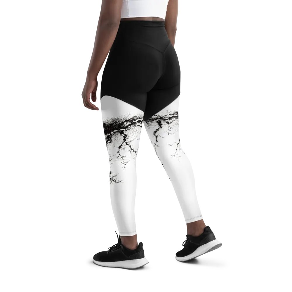 Bamboo Root All-Over Print Sports Leggings product image (4)