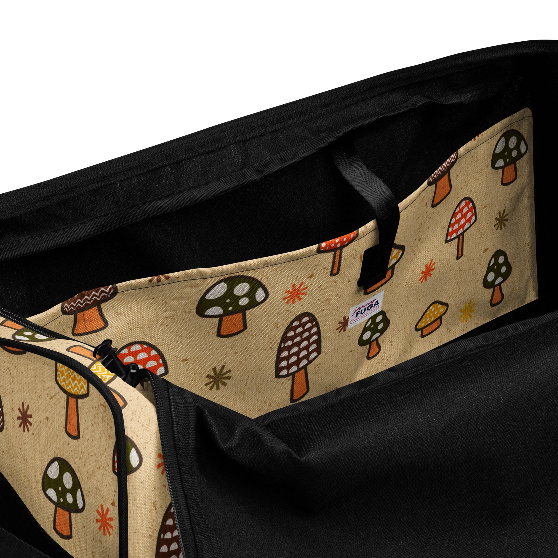 1970s Retro Mushrooms Duffel Bag product image (6)