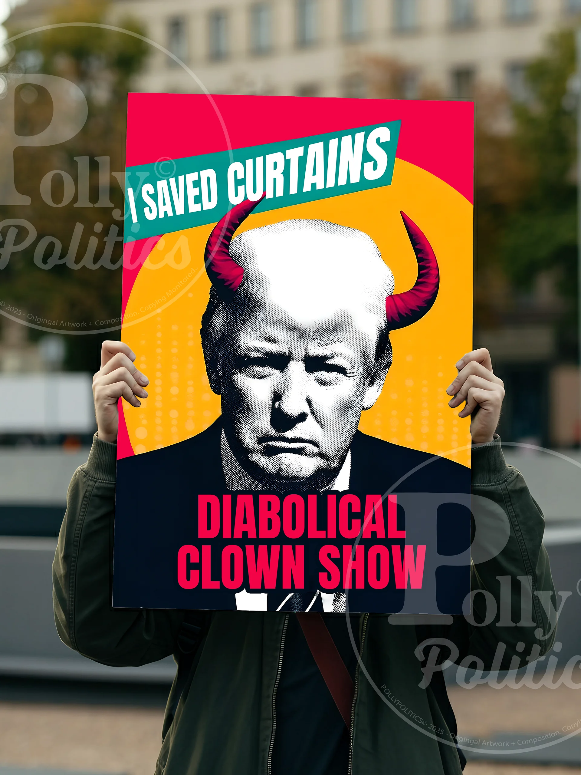 Diabolical Clown Show Protest Sign product image (4)