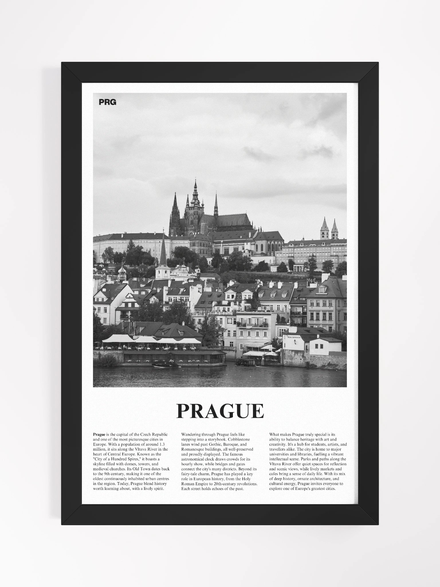 Prague 02 Newspaper Poster | Framed product image (5)