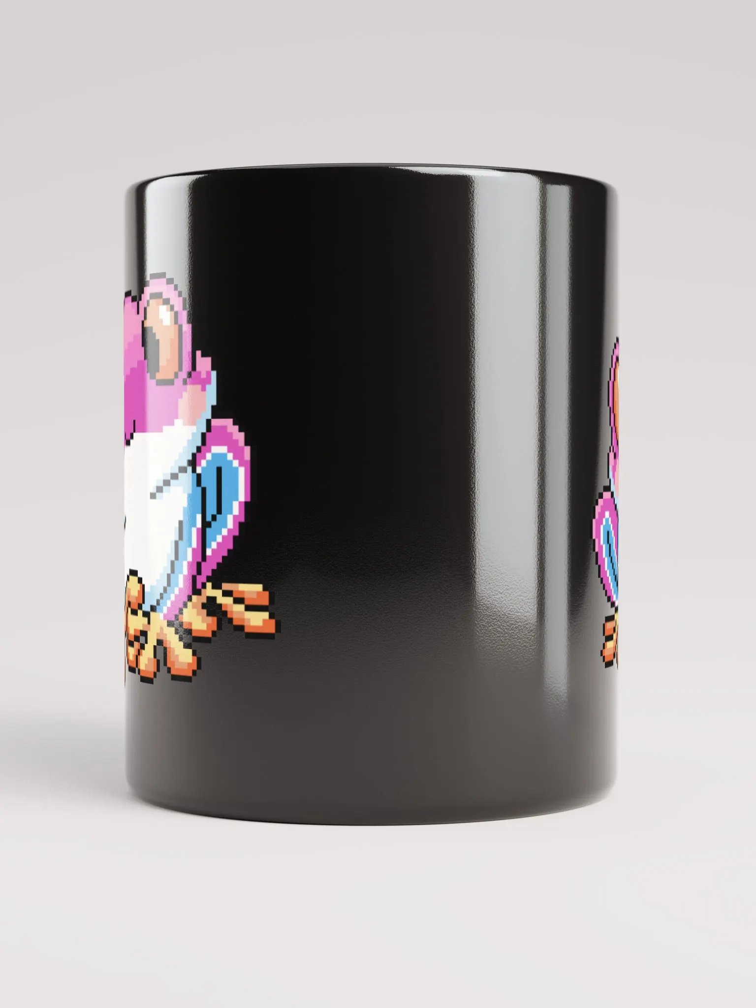 Pink Rip the Frog Black Glossy Mug product image (3)