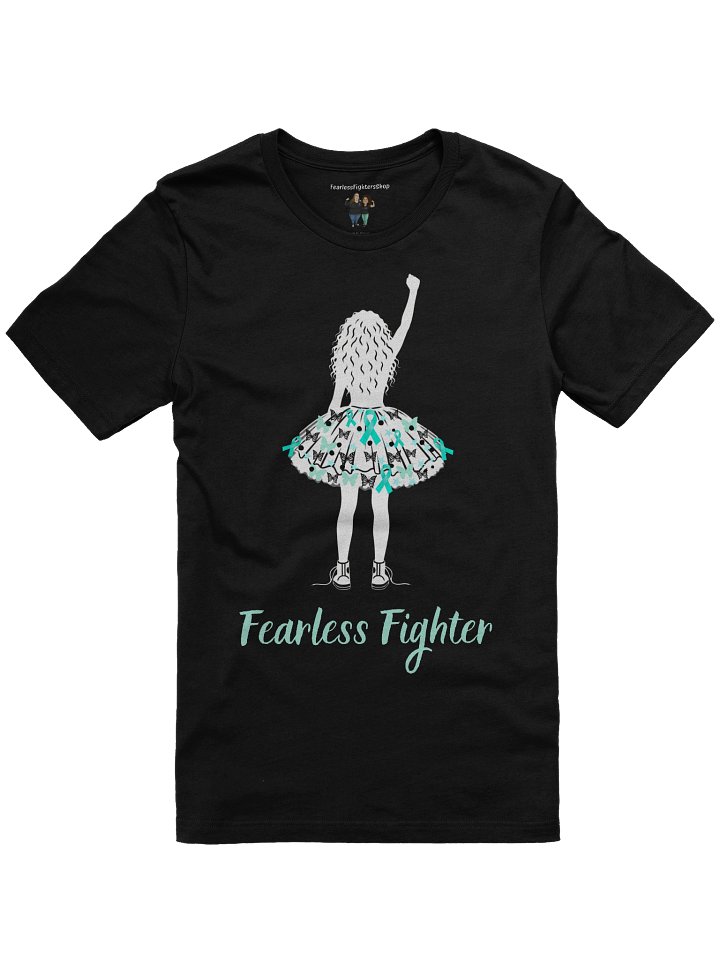 Ovarian Cancer - Fearless Fighter Unisex T-Shirt [black] product image (1)