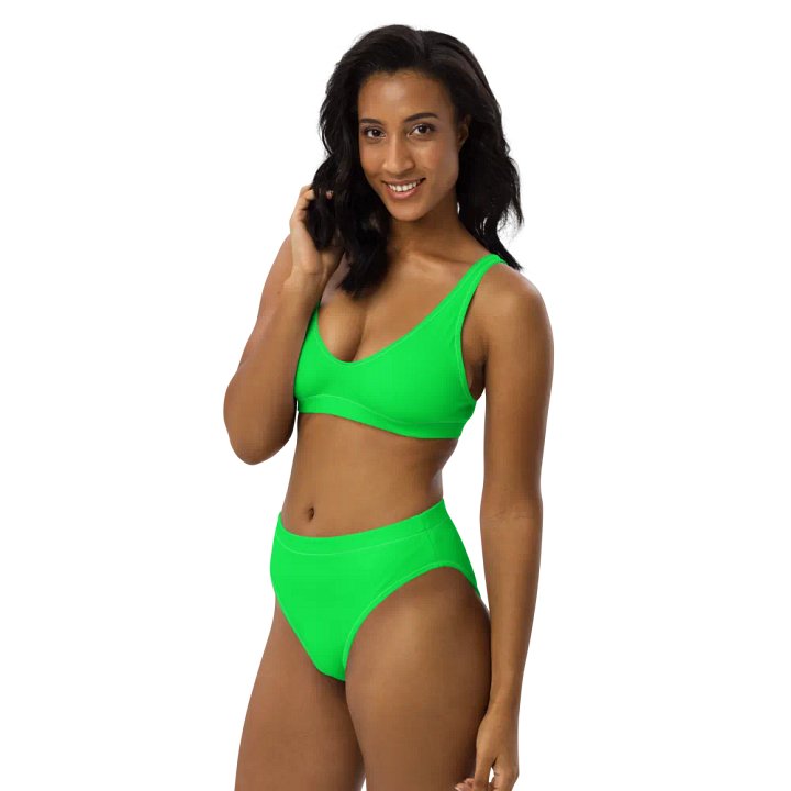 Neon Green High Waisted Bikini Set product image (1)