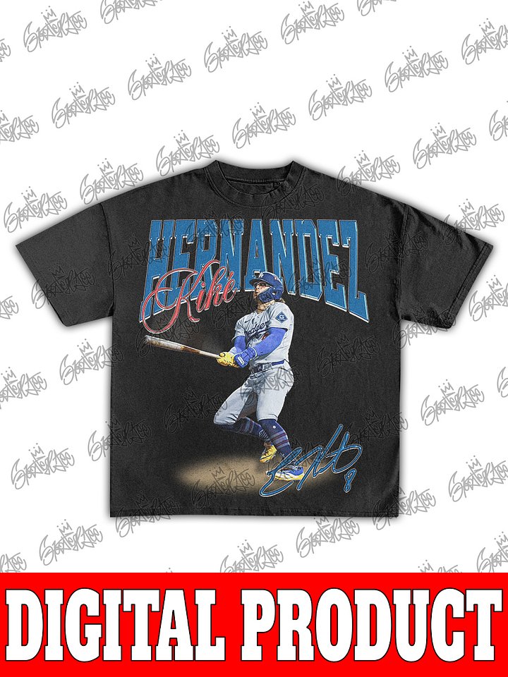 Teoscar Hernández Los Angeles Dodgers Vintage Baseball Bootleg Graphic product image (1)