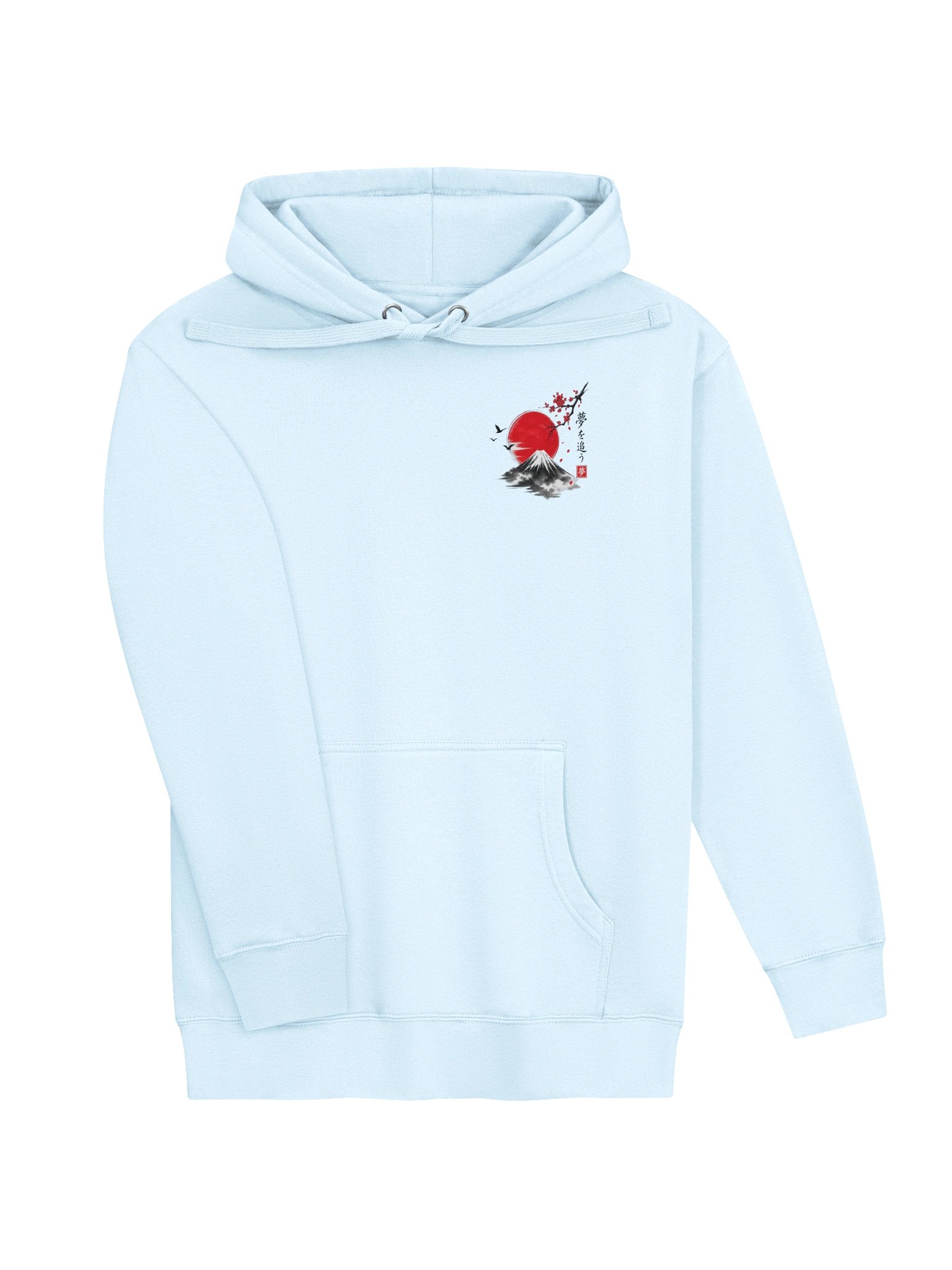 Japanese Mount Fuji & Rising Sun Graphic Hoodie | Double-Sided Bonsai Streetwear product image (4)